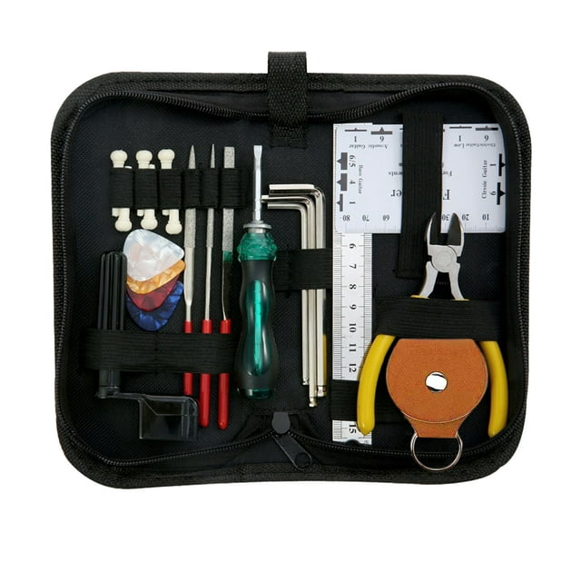 23PCS Kit de reparación de guitarra Herramientas de mantenimiento de guitarra Kit de configuración de guitarra Leyfeng Juego de reparación