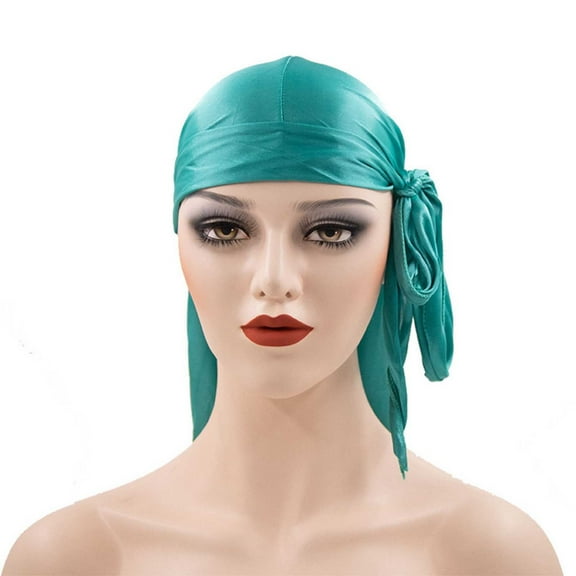 Men's Solid Color Durag Headwrap for Hair Protection and Style - Sweat Absorbing Polyester Headscarf for Sleep and Daily Wear