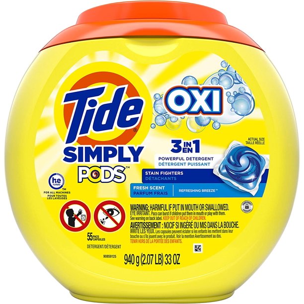 Tide Simply Pods +oxi Liquid Laundry Detergent Pacs Capsules