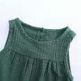thumbnail image 5 of Besolor Toddler Baby Girls Summer Cotton Linen Shirts Sleeveless Crew Neck Casual Solid Color Tank Tops, 5 of 9