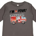 thumbnail image 4 of Inktastic I'm 4 Fire Truck 4th Birthday Boys or Girls Long Sleeve Toddler T-Shirt, 4 of 5
