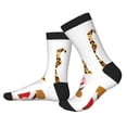 thumbnail image 2 of Pofeuu Christmas Gnomes In Leopard Print Crew Socks, Adult Running Hiking Socks for Youth and Adult, 2 of 7