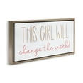 thumbnail image 3 of Stupell Industries Girl Power Motivational Phrase Inspirational Painting Brown Floater Framed Canvas Art Print Wall Art, 31 x 14, 3 of 9