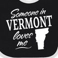 thumbnail image 4 of Inktastic Someone in Vermont Loves Me Boys or Girls Baby Bib, 4 of 4