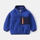 thumbnail image 3 of Chaqueta informal con cremallera y bloques de colores para niños, nueva sudadera de polar con cuello alto y manga larga elegante para primavera y otoño para niños de 2 a 7 años, 3 of 4