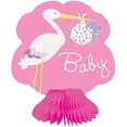 thumbnail image 2 of Pink Stork Baby Shower Mini Honeycomb Decorations, 4pk, 2 of 2