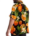 thumbnail image 3 of Tangerine Men's Casual Hawaiian Button Down Short Sleeve Summer Beach Printed Shirt, 3 of 6