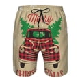 thumbnail image 3 of Goofa Christmas Vintage Red Truck Printed Mens Swim Trunks Summer Quick Dry Short Beach Swimwear Bathing Suits-Small, 3 of 9