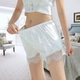 thumbnail image 5 of JFOPQVSM Satin Silk Shorts for Women Lace Floral Shorts Half Slip Pajama Bottoms Comfy Elastic Pettipants, 5 of 7
