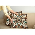 thumbnail image 2 of Ambesonne Rustic Throw Pillow Cover 2 Pack, Aztec Inspired Feathers Art, 16", Cinnamon Redbrown and Teal, 2 of 7