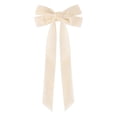 thumbnail image 2 of Velvet Ribbon Bows 3PCS 5.12 x 10.24 Inch Beige Christmas Tree Bows for Wreath Gift Wrapping Garland Rustic Holiday Decor, 2 of 6