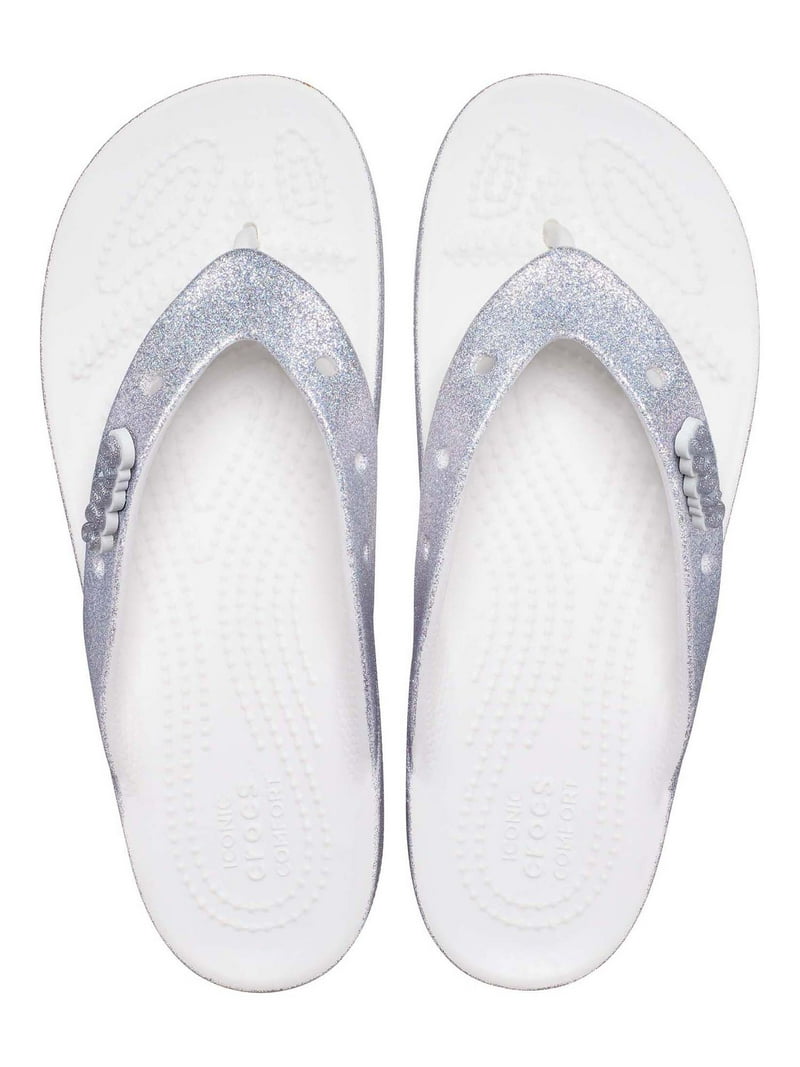 Crocs Women's Classic Platform Flip-flop Glitter Thong