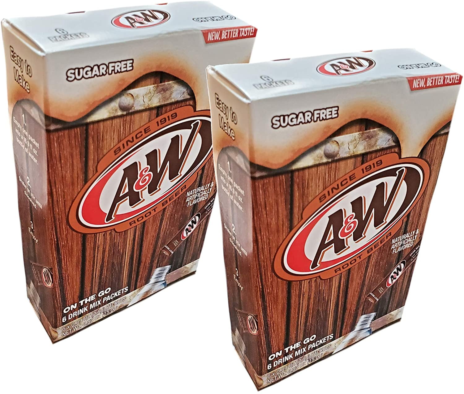 A&W Root Beer Sugar Free Singles To Go Drink Mix By A&WSet Of 2 ( 2