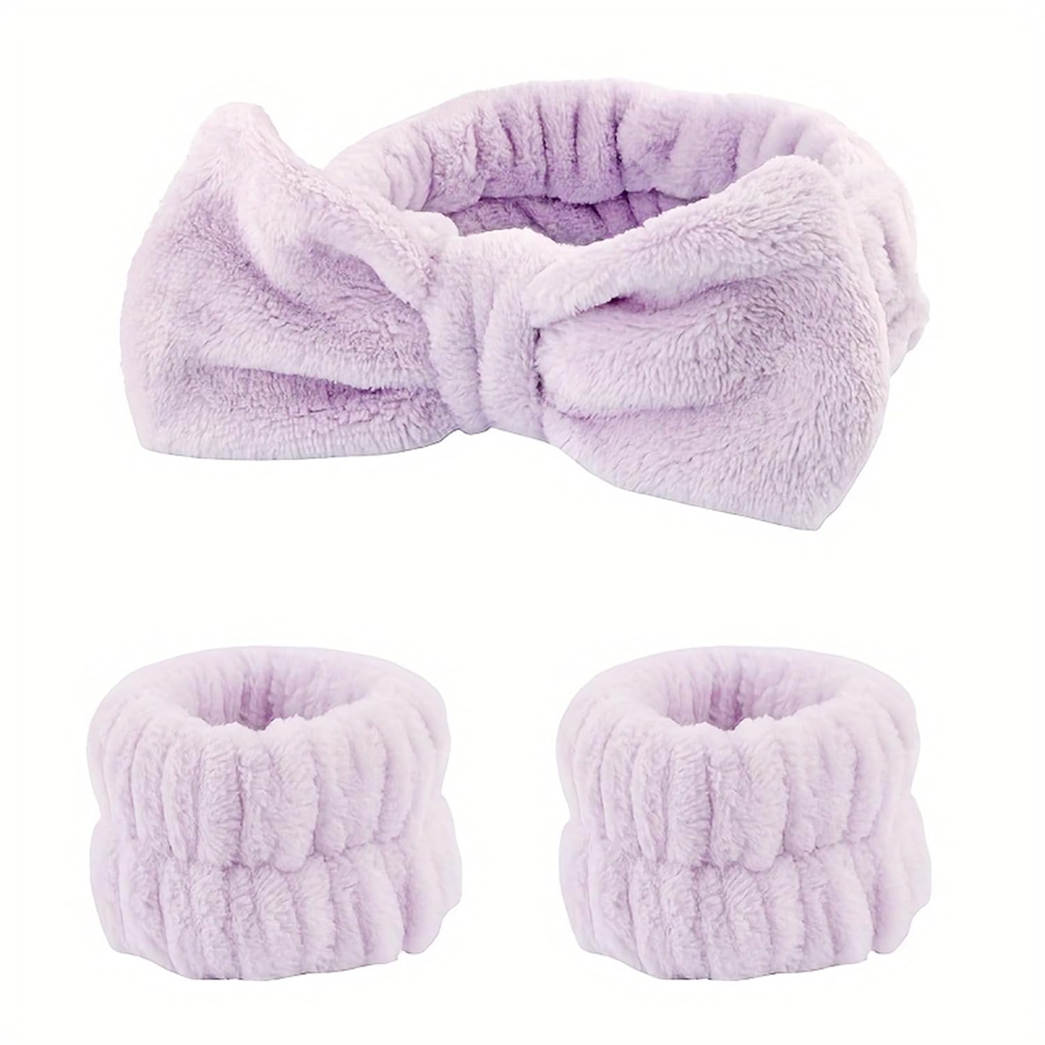 FROG SAC Spa-Stirnband Mit Teddybär-Optik – Weiches Gesichtswaschband Inklusive Haargummis Für Hände