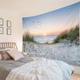 thumbnail image 3 of Beach Sunset Coastal Tapestry, Sand Dunes & Seagulls Ocean Wall Hanging, Boho Nature Landscape Art Decor for Bedroom Living Room Dorm, 60x90Inch, 3 of 7