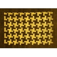 thumbnail image 1 of Ahgly Company Indoor Rectangle Abstract Yellow Modern Area Rugs, 2' x 4', 1 of 4
