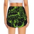 thumbnail image 2 of Lsque DINOSAUR IN SPACE Printed Women's Running Shorts with Liner Pockets,Elastic Quick Dry Workout Athletic Gym Yoga Shorts,Womens High Waist Shorts-Small, 2 of 9
