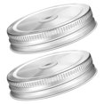thumbnail image 4 of 2pcs Mason Jar Tapa de paja Tapa de acero inoxidable Ledos de frascos con agujeros de paja, 4 of 7