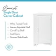 thumbnail image 5 of RiverRidge Somerset Corner Bathroom Linen Cabinet and Laundry Storage Organizer - White, 5 of 11