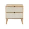 thumbnail image 2 of Powell Beelner 2-Drawer Nightstand, Natural Cane, 2 of 17