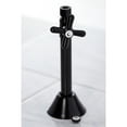 thumbnail image 3 of Kingston Brass CC83250X 1/2-Inch Sweat x 3/8-Inch O.D. Comp Straight Shut-Off Valve with 5-Inch Extension in Matte Black, 3 of 6