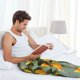 thumbnail image 5 of Balery Retro Warm Lemon Flower Pantalones de pijama para hombre, pijama ultraligero, pantalón de descanso-Large, 5 of 6
