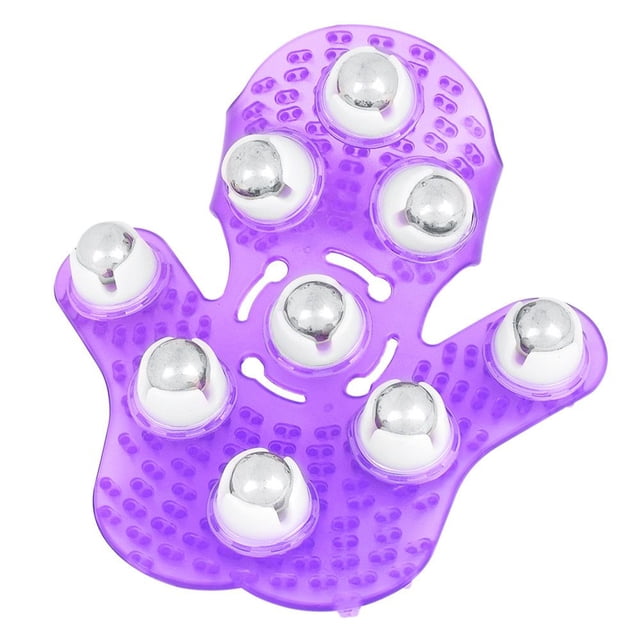 Guante de masaje Minnieouse palma de Bola de acero PVC 9 Morado