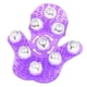 thumbnail image 1 of Guante de masaje Soidarity PVC 9 bolas de acero en forma de palma masajeador de mano rodante Morado, 1 of 6