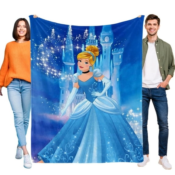 Cinderella Princess-Anti-Pilling Flannel Blanket Soft Lightweight Plush Fuzzy Cozy Luxury Blanket for Home and Kitchen Use – Perfect for Kids and Adults 30"*40"