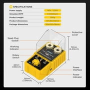 Autool SPT105 Spark Plug Tester, Double Hole, 0-6000RPM Adjustable, Ignition Coil Diagnostic Analyzer with Protective Cover for All Vehicles,