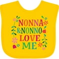 thumbnail image 3 of Inktastic Nonna and Nonno Love Me Girls Baby Bib, 3 of 4