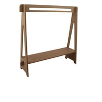 Doll Garment Rack with Wooden Clothes Hanger, Mini Wood Hangers for 18 Inch Doll Clothes Wardrobe Furniture Accessories for Dollhouse Supplies