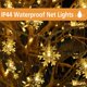 thumbnail image 3 of 80 luces LED de cadena de copos de nieve de Navidad, 32 pies de cadena de luces de copo de nieve para interiores, 8 modos de luces de Navidad enchufables, luz de Navidad impermeable para decoraciones navideñas, árbol de Navidad, año nuevo (blanco) BRI  Rojo Verde, 3 of 5