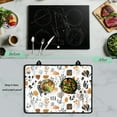 thumbnail image 5 of ZIATUBLE Stove Top Cover for Electric Stove Versatile Induction Electric Cooktop Protector with Non-Slip Rubber Backing Heat Resistant Mat, 29 x 21 Inch, Abstract Boho Geometric Art Leaf White, 5 of 7