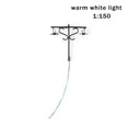 thumbnail image 3 of Bearachild Luces de diseño de modelo, lámparas de jardín al aire libre de cabezas, escala, Mini poste de luz en miniatura, patios, mesa, tren, Artesanía Negro (1:150) (Cálido) Bearachild HA066860-16, 3 of 6