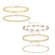 thumbnail image 1 of Tobilleras doradas para mujer, tobilleras en capas, conjunto de joyas, regalos para niñas adolescentes MFZFUKR BST3004606-1, 1 of 5