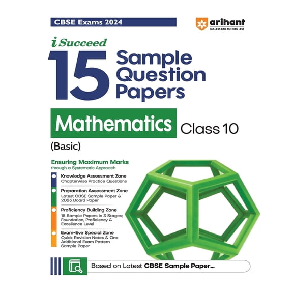 Arihant CBSE Sample Question Papers Class 10 Mathematics (Basic) Book for 2024 Board Exam, (Paperback)