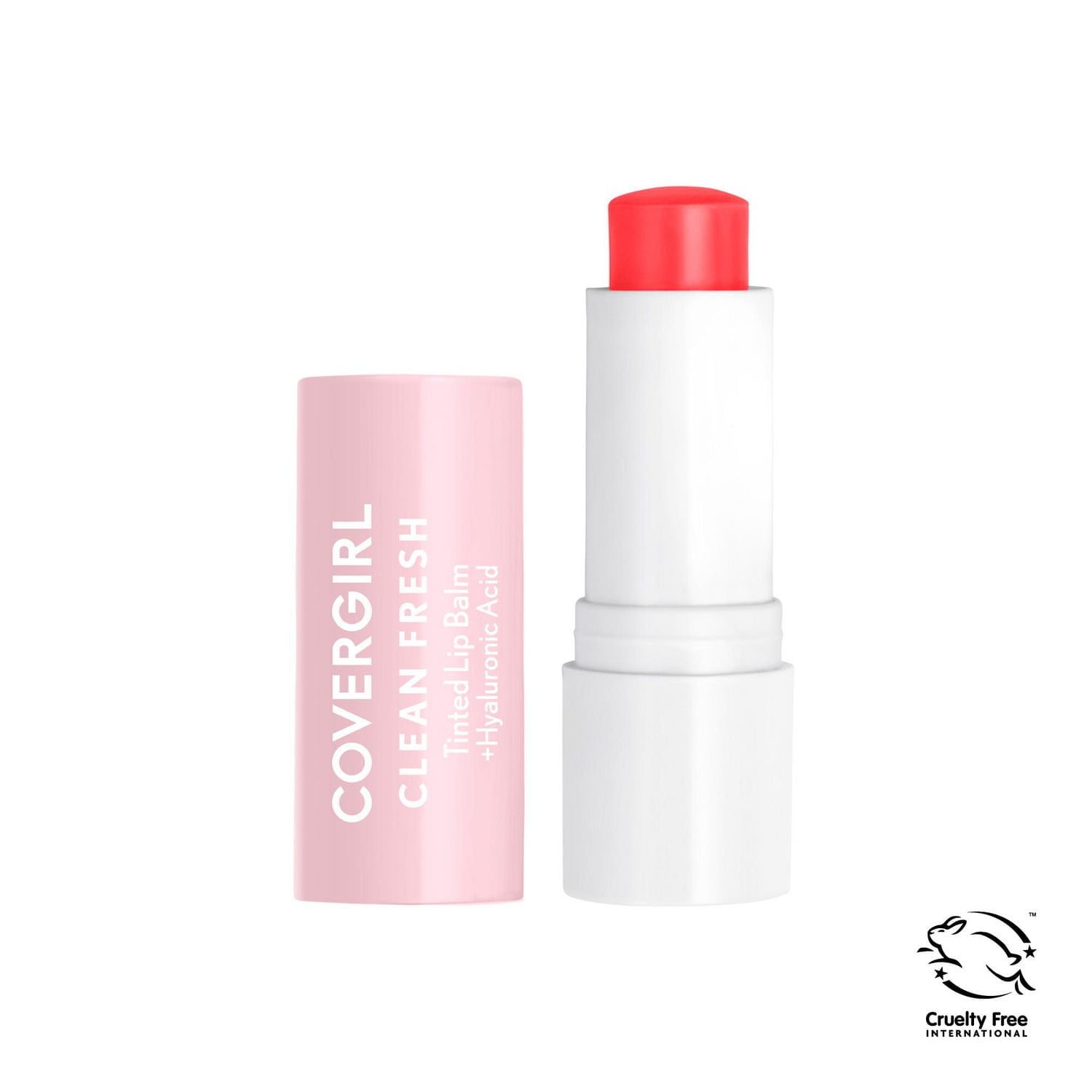 COVERGIRL Clean Fresh Tinted Lip Balm, Formulated with Hyaluronic Acid for 24HR Hydration, 100% Vegan & Cruelty-Free, Vegan lip balm