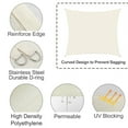 thumbnail image 5 of LOVE STORY 8' x 10' Rectangle Sun Shade Sail Canopy UV Block Sunshade for Patio Backyard Garden Outdoor, Cream (We Make Custom Size), 5 of 7