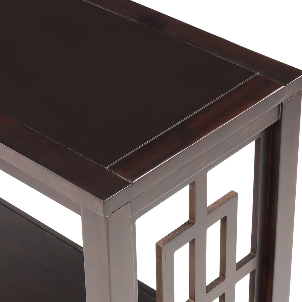 Lowestbest 36" Farmhouse Console Table, Solid Wood Sofa Table with Two Bottom Drawers, Narrow Side Cabinet for Entryway, Espresso Lowestbest 36" Farmhouse Console Table, Solid Wood Sofa Table with Two Bottom Drawers, Narrow Side Cabinet for Entryway, Espresso