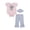 Pink/ Blue, variant on Disney Clothes Baby Girls 3-Piece Pant Set with Hat – Winnie the Pooh Bodysuit, Pants & Hat Set (Pink) 0/3M