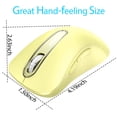 thumbnail image 2 of memzuoix Wireless Optical Mouse for Laptop, 5 Buttons 1400 DPI Wireless Mouse with USB Receiver, Cordless Computer Mice for Chromebook, Desktop, PC, Macbook,Light Yellow, 2 of 10