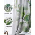 thumbnail image 3 of Spring Botanical Green Blackout Curtains for Bedroom Living Room Darkening Curtains 63 Inches Long Farmhouse Blooms Leaves Window Curtain 2 Panels Set Window Treatment Grommet Drapes 52"x63", 3 of 9