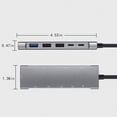 thumbnail image 4 of Estación de acoplamiento PAVEOS 9 en 1 USB C, 1 HDMI 4K, 1 puerto USB 3.0, 2 puertos USB 2.0, 100 W PD, 1 puerto de datos tipo C, puerto auxiliar de 3,5 mm y lector de tarjetas., 4 of 5