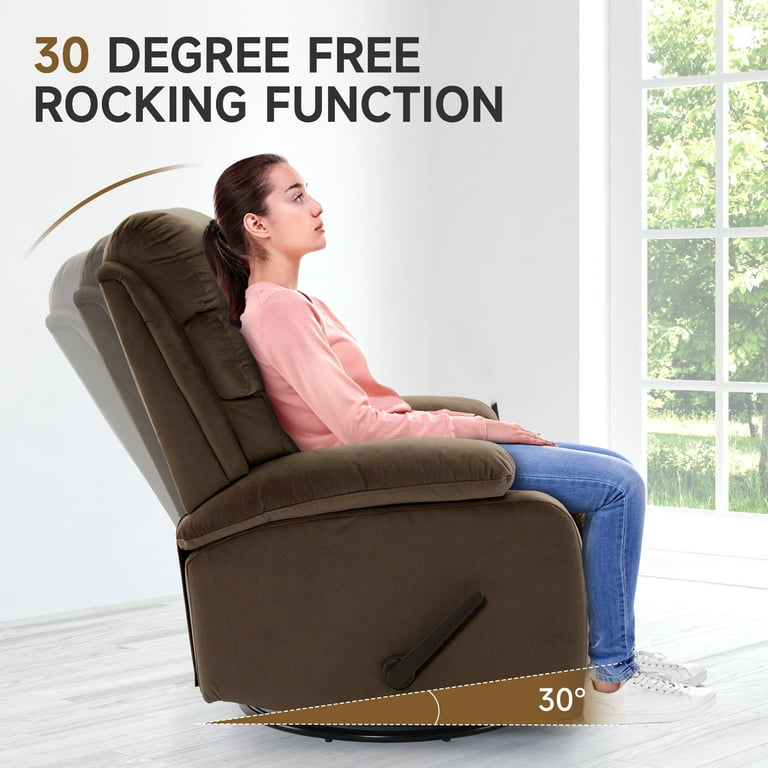 360 Swivel Rocking Small Recliner Chair for Small Spaces Swivel Rocker Recliner Chair Small Rocker Recliner Chair for Living Room RV Nursery
