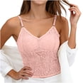 thumbnail image 7 of YFNNUP Women's Tank Top Lace V Neck Camisole Adjustable Spaghetti Strap Cami Shirt Summer Tunic Sleeveless Tanks Tops Pink XXXL, 7 of 7