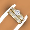 thumbnail image 4 of 0.75 Carat (ctw) 14K Gold Round Cut Diamond Men & Women's Engagement Ring Trio Bridal Set 3/4 CT, 4 of 4
