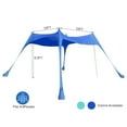 thumbnail image 6 of Beach Tent Sun Shelter,Beach Canopy Outdoor Beach Shade with Beach Blanket,UPF 50+ Sun Protection,for Beach,Camping,Picnic,Outdoor, 6 of 7