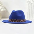 thumbnail image 2 of MEICHEN Fashion Bucket Hat for Women with Leopard Decoration Western Wide Brim Solid Fedora Hats Jazz Caps, 2 of 6