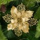 thumbnail image 4 of 5 piezas de flores artificiales de Navidad con purpurina de 9 a 16 cm, adornos para árbol de Navidad para el hogar, flores falsas, adornos navideños, decoración de Año Nuevo, 4 of 5
